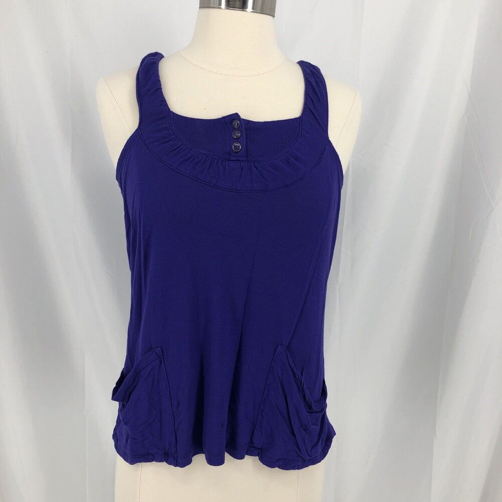 Banana Republic Purple Tank Top Sleeveless Pockets Soft Stretch - Size XS